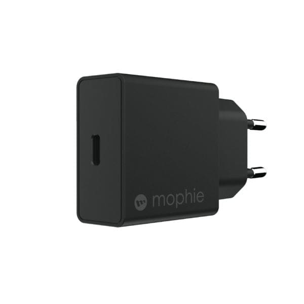 Mophie Wall Adapter USB-C Οικιακός φορτιστής Quick Charge ισχύος 18W (μαύρος)