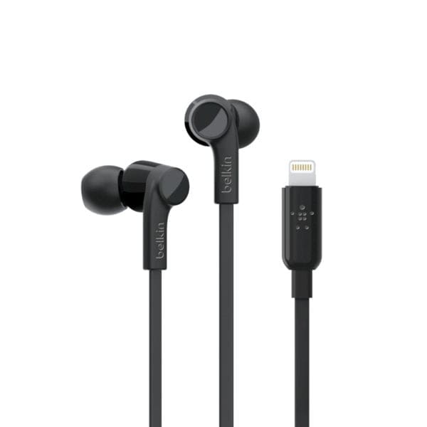 belkin ακουστικά με υποδοχή lightning χρώμα μαυρο
