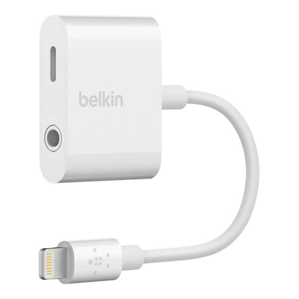 Belkin Αντάπτορας φόρτισης + υποδοχή ακουστικών (3.5 mm Audio + Charge) RockStar – F8J212btWHT