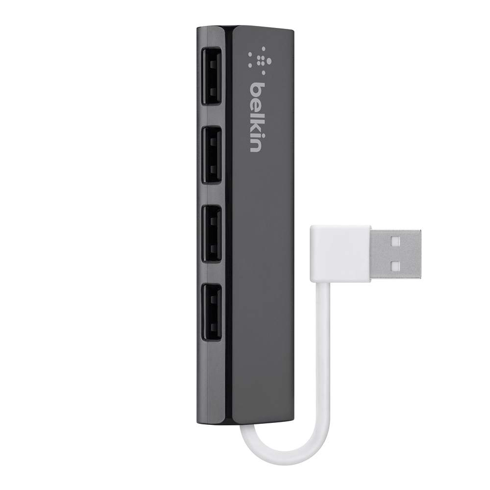 Belkin Ultra-Slim Travel Hub (4 θυρών) σε χρώμα ασημί (F4U042bt)