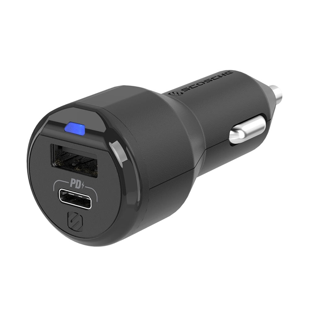 Scosche PowerVolt Power Delivery Διπλός φορτιστής αυτοκινήτου (μαύρος)
