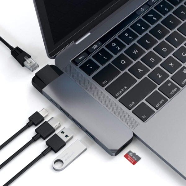Satechi Αλουμινένιος Type-C Pro Hub Αντάπτορας με Ethernet σε χρώμα Space Grey