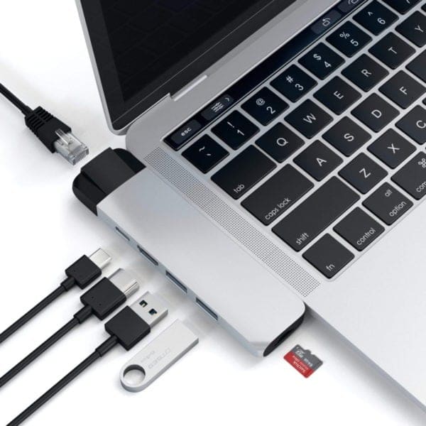 Satechi Αλουμινένιος Type-C Pro Hub Αντάπτορας με Ethernet σε χρώμα Silver