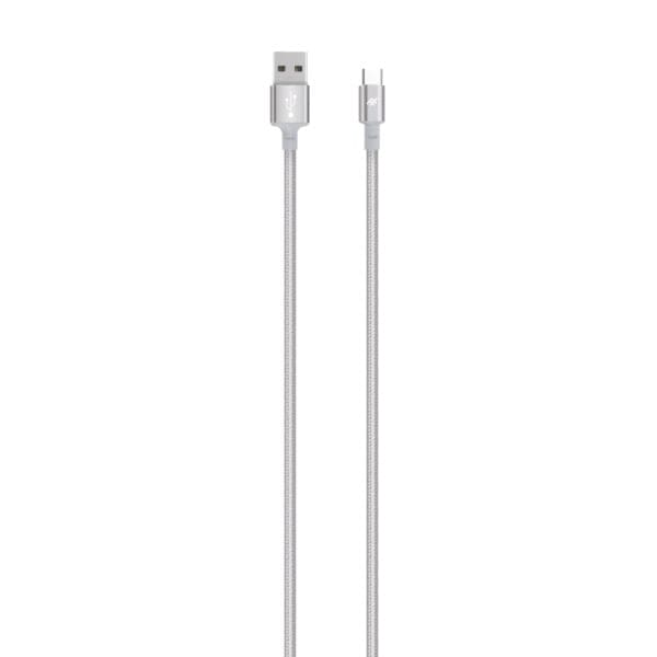 Καλώδιο iFrogz - Uniquesync Premium USB-C 1,8 m σε ασημί χρώμα
