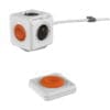 Allocacoc® PowerCube |Extended Remote Single| Τηλεχειριζόμενο Πολύπριζο 4 θέσεων - Πορτοκαλί - 1513/EUEXRM