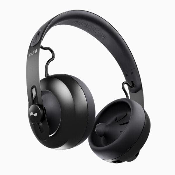 Nuraphone Ασύρματα Over-Ear Premium Ακουστικά Bluetooth με ενσωματωμένα Earbuds για προσωποποιημένο ήχο / Active Noise Cancelation (ANC), Social Mode και 20 ώρες χρόνο λειτουργίας σε μαύρο χρώμα