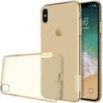 Nillkin Nature Θήκη προστασίας από σιλικόνη – Apple iPhone XS Max (διάφανη/χρυσή)