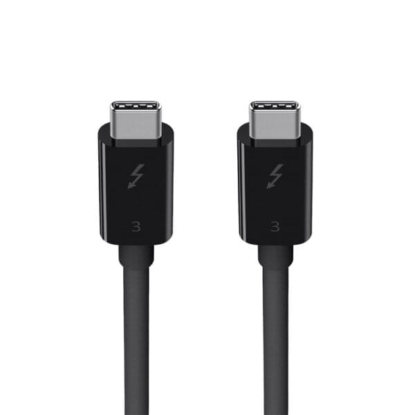 Belkin Thunderbolt 3 Καλώδιο USB-C σε USB-C σε μαύρο χρώμα (100W) 0.8 m - F2CD084bt0.8MBK