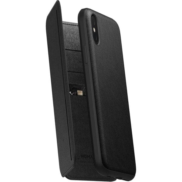 Nomad Rugged Tri-Folio Δερμάτινη Θήκη Πορτοφόλι iPhone X / Xs – Black (NM21V10H50)
