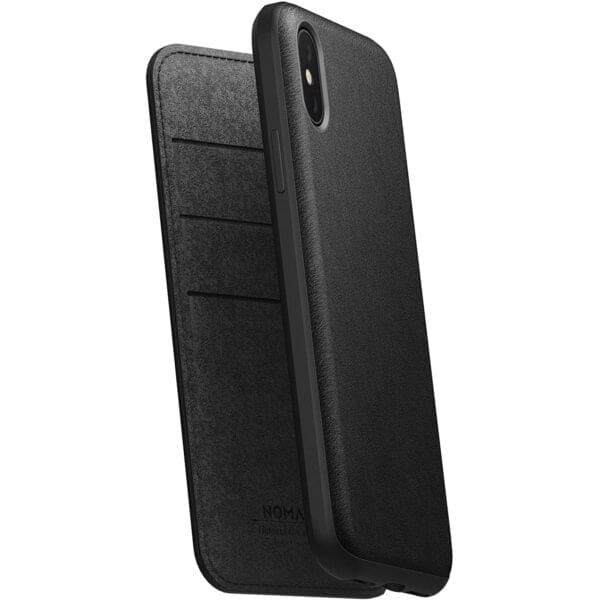 Nomad Rugged Folio Δερμάτινη Θήκη Πορτοφόλι iPhone X / Xs – Black (NM21F10H00)