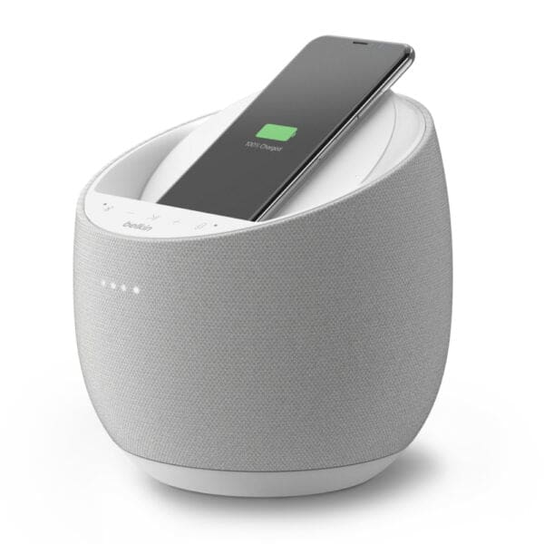 Belkin SoundForm Elite Hi-Fi Smart Speaker + Ασύρματος φορτιστής (λευκό)