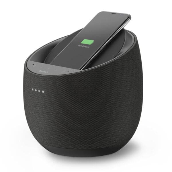 Belkin SoundForm Elite Hi-Fi Smart Speaker + Ασύρματος φορτιστής (μαύρο)