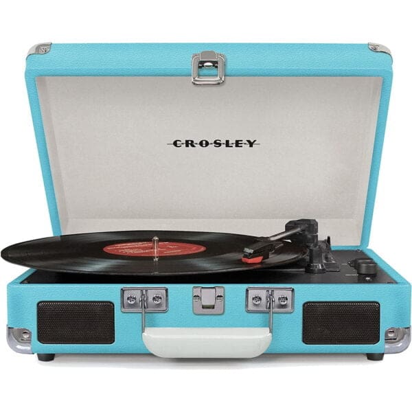 Crosley Cruiser Deluxe Vintage Αυτόματο Πικάπ βαλιτσάκι με συνδεσιμότητα Bluetooth και ενσωματωμένα ηχεία σε τυρκουαζ χρώμα