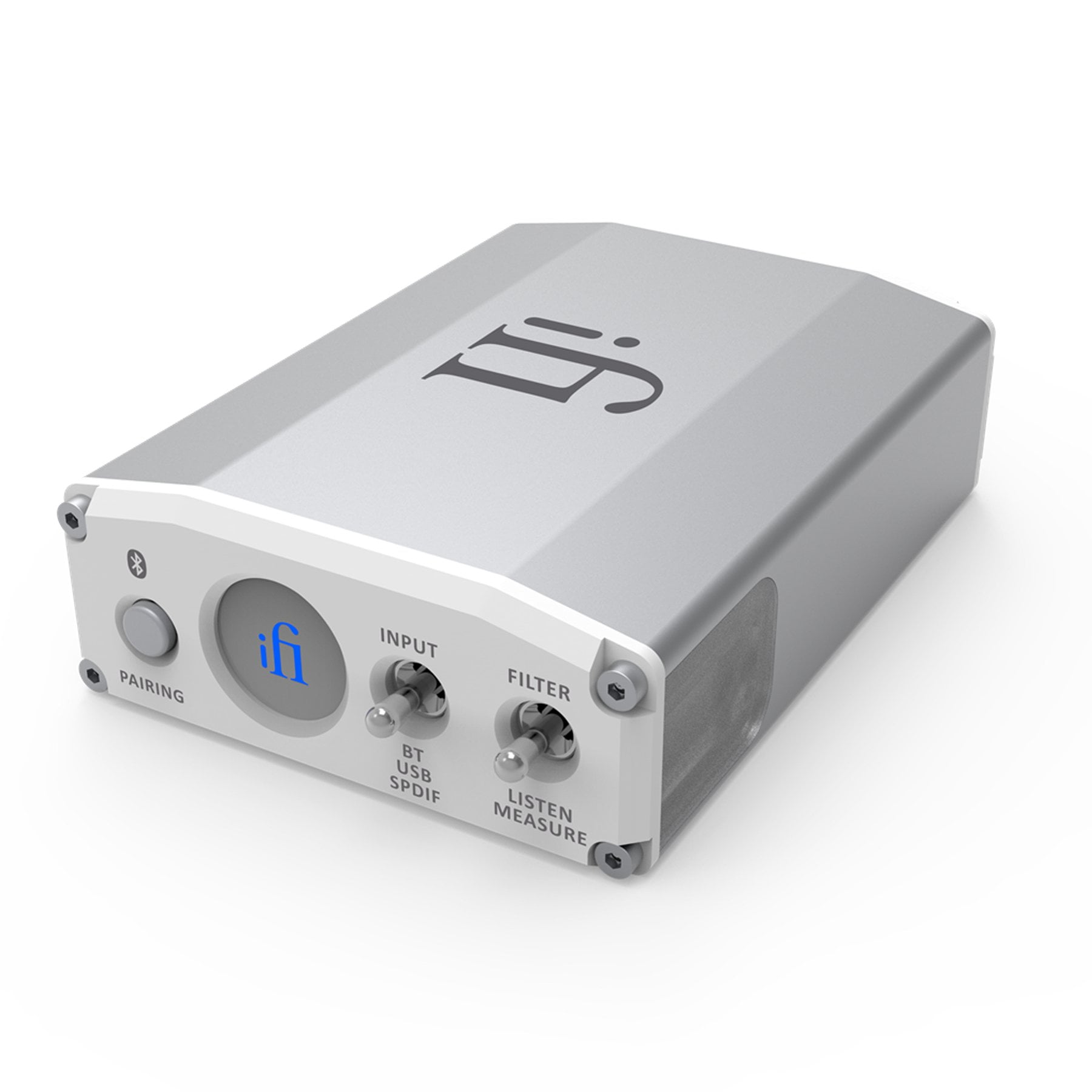 iFi Audio Nano iOne Hi-Res μετατροπέας DAC με συνδεσιμότητα Bluetooth, USB, S/PDIF σε ασημί χρώμα