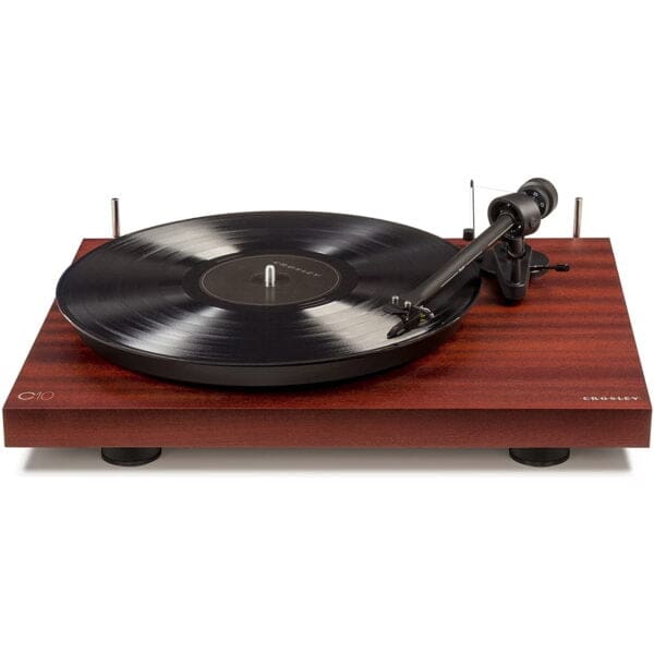 Crosley C10 Πικάπ με σύγχρονο κινητήρα χαμηλών κραδασμών και αλουμινένιο βραχίονα Pro-ject σε χρώμα σκουρόχρωμου ξύλου (μαόνι)