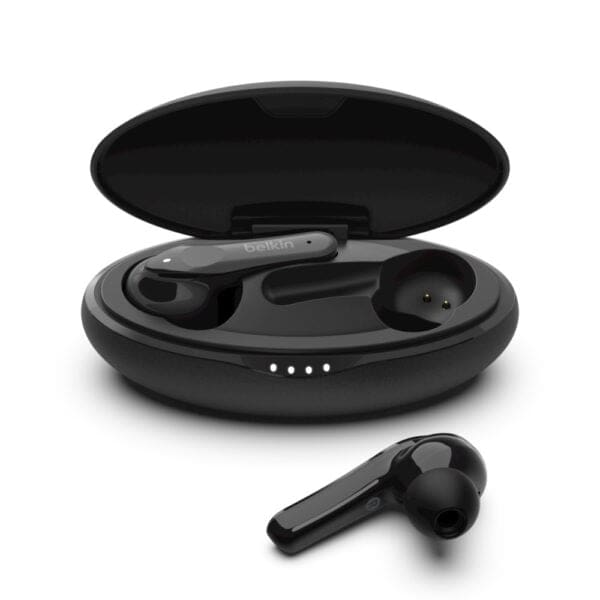 Belkin SoundForm Move Plus TWS - True Wireless Ακουστικά & με θήκη με ασύρματη φόρτιση (μαύρα)