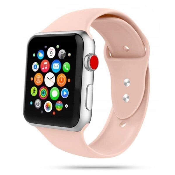 Tech-Protect Λουράκι Σιλικόνης Iconband για Apple Watch SE/7/6/5/4/3 (45/44/42mm) – Pink Sand (72187)