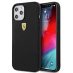 Ferrari "On Track" Liquid Silicone Case Θήκη προστασίας – iPhone 12 Pro Max (Μαύρη/3D Logo)