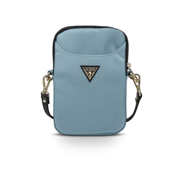 Guess Triangle Logo Bag Τσαντάκι κατάλληλο για Smartphone universal 8" (Light Blue - GUPBNTMLLB)