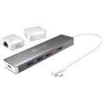 j5create JCD375 9 in 1 USB-C Modular Multi-Adapter Αλουμινένιος αντάπτορας (Gigabit Ethernet, 3xUSB 3.0, SD/MicroSD, HDMI, VGA) σε χρώμα Space Gray