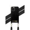 iDEAL of Sweden "Active Necklace Case" Θήκη προστασίας από vegan δέρμα με χρυσή αλυσίδα – iPhone 12/12 Pro (Dynamic Black)