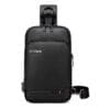 Arctic Hunter Crossbody τσάντα αδιάβροχη με θήκη για tablet 10'' και ενσωματωμένη θύρα USB – Black (XB00113-BK)