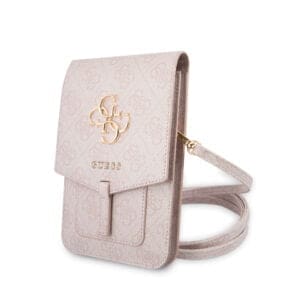 Guess 4G Big Logo Bag Τσαντάκι clutch κατάλληλο για smartphone (Pink - GUWBG4GFPI)