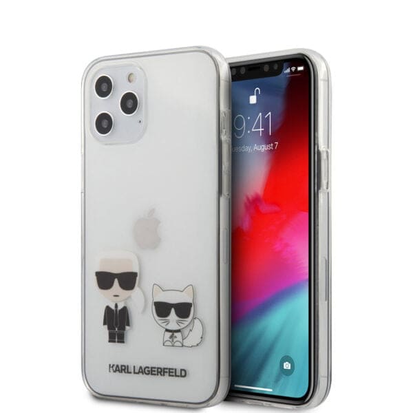 Karl Lagerfeld Transparent Hard Case Karl+Choupette Θήκη προστασίας – iPhone 12 / 12 Pro (Clear/Silver)