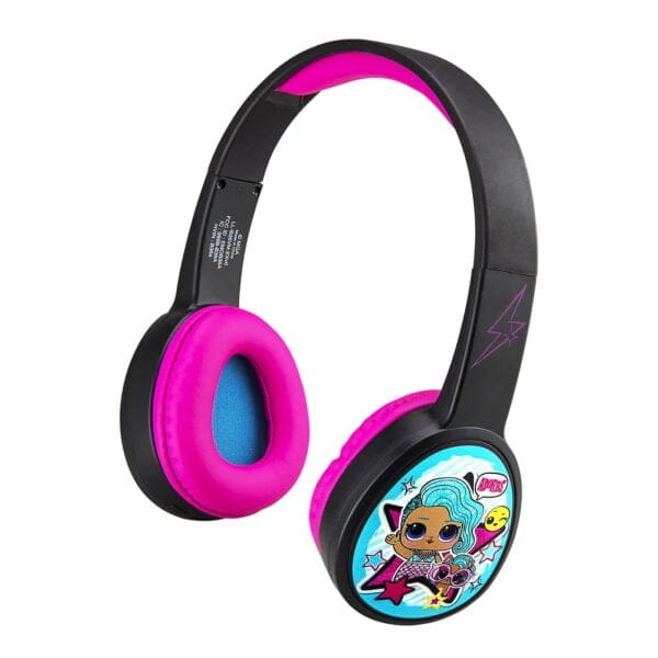 eKids LOL! Surprise Remix Ασύρματα Ακουστικά με ασφαλή μέγιστη ένταση ήχου για παιδιά και εφήβους (LL-B36VM) (Μαύρο/Μωβ)