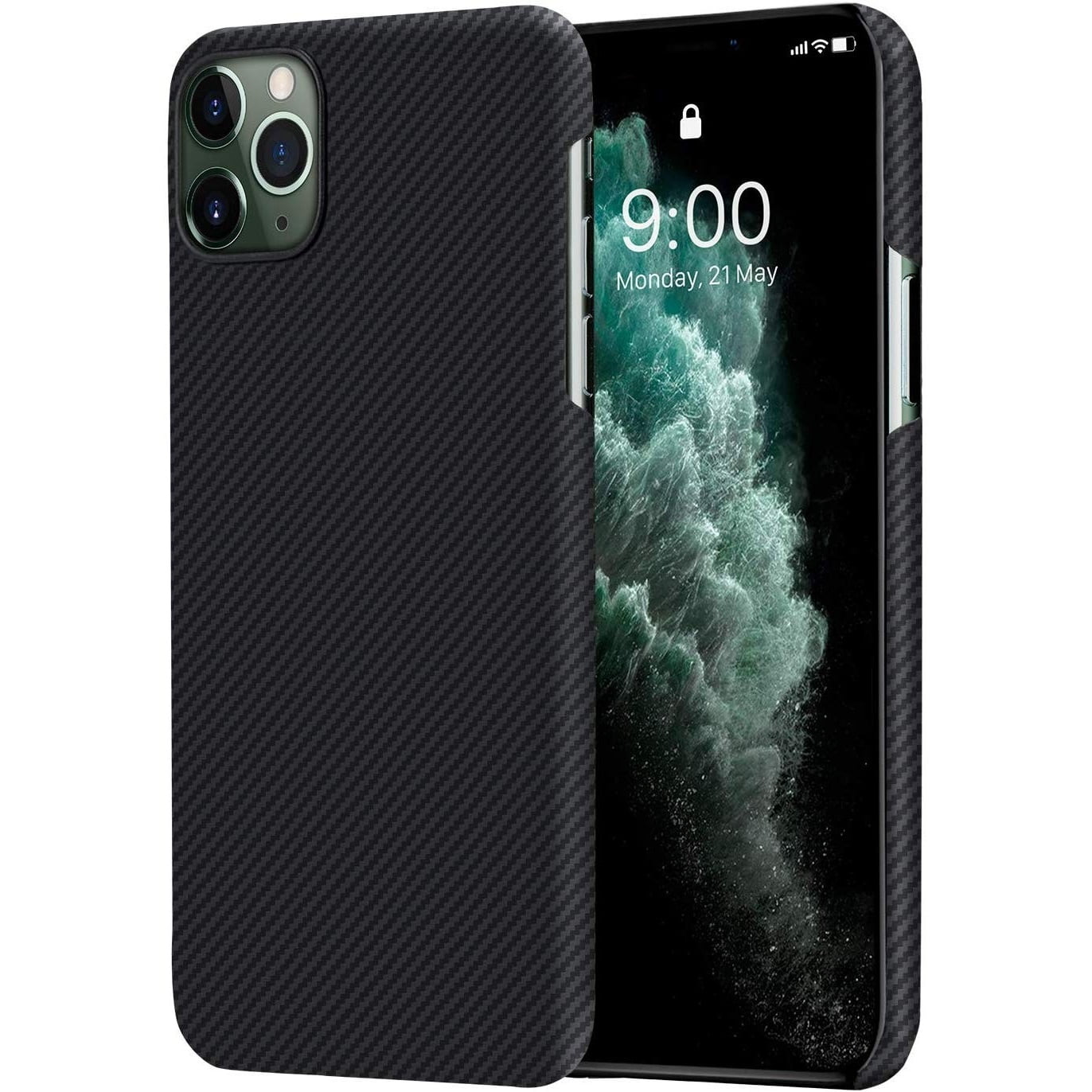 Pitaka Air Case Ανθεκτική Θήκη από Kevlar κατάλληλη για iPhone 11 Pro Max – Black (KI1101MA)