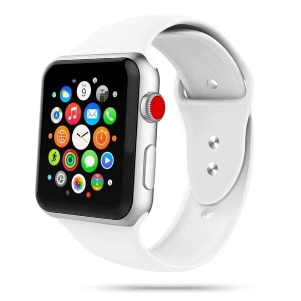 Tech-Protect Λουράκι Σιλικόνης Iconband για Apple Watch SE/7/6/5/4/3 (41/40/38mm) – Λευκό (72185)