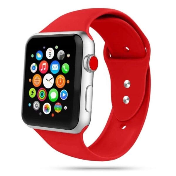 Tech-Protect Λουράκι Σιλικόνης Iconband για Apple Watch SE/7/6/5/4/3 (41/40/38mm) – Κόκκινο (72184)