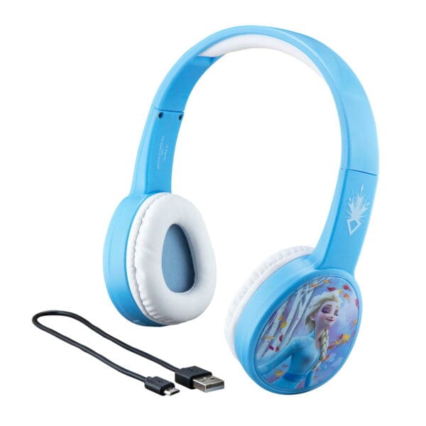 eKids Frozen 2 Ασύρματα Ακουστικά με ασφαλή μέγιστη ένταση ήχου για παιδιά και εφήβους (FR-B36VM) (Γαλάζιο/Λευκό)