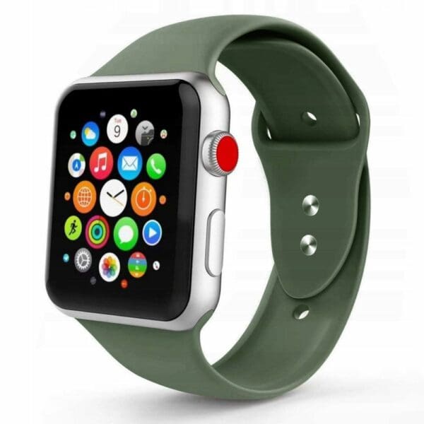 Tech-Protect Λουράκι Σιλικόνης Iconband για Apple Watch SE/7/6/5/4/3 (45/44/42mm) – Army Green (5906735415209)