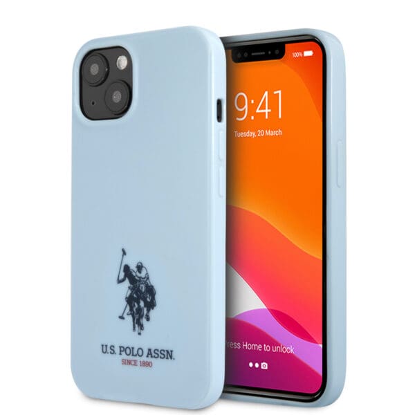 U.S. Polo Assn. “Mini Horses Logo Collection” Θήκη προστασίας από σιλικόνη – iPhone 13 (Γαλάζιο – USHCP13MUMHL)