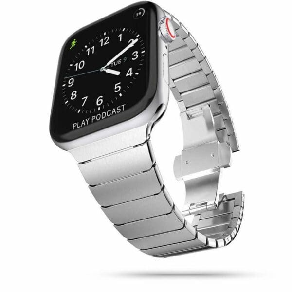 Tech-Protect Μεταλλικό Μπρασελέ Linkband Bracelet για Apple Watch SE/7/6/5/4/3 (45/44/42mm) – Ασημί (5906735412758)