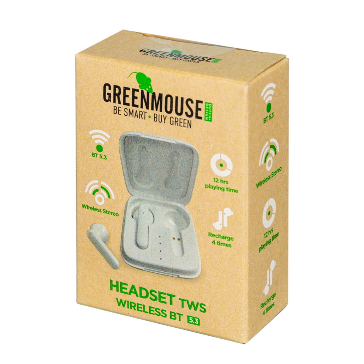GreenMouse Bluetooth True Wireless Ακουστικά σε λευκό χρώμα 46956679