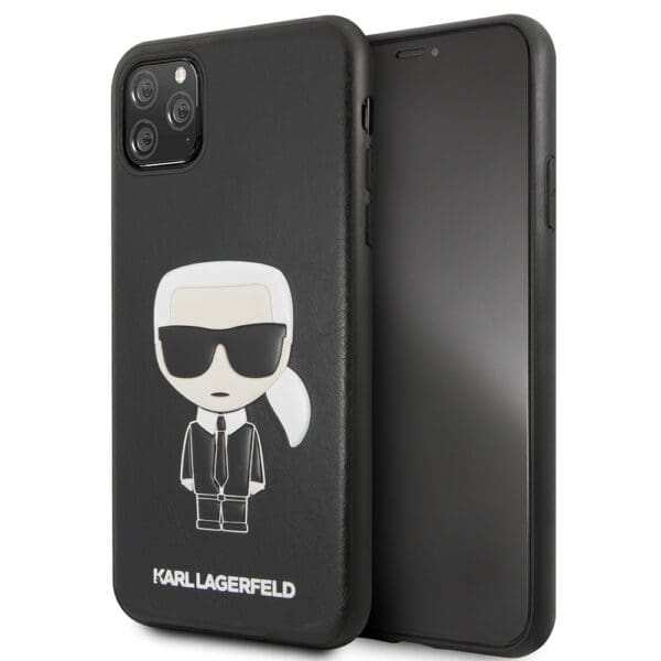 Karl Lagerfeld Embossed Logo Karl's Head Collection Θήκη προστασίας από σιλικόνη για iPhone 11 Pro Max (Μαύρο - KLHCN65IKPUBK)