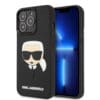 Karl Lagerfeld Liquid Silicone Case Karl's Head Θήκη προστασίας από σιλικόνη – iPhone 13 Pro Max (Μαύρο - KLHCP13XKH3DBK)