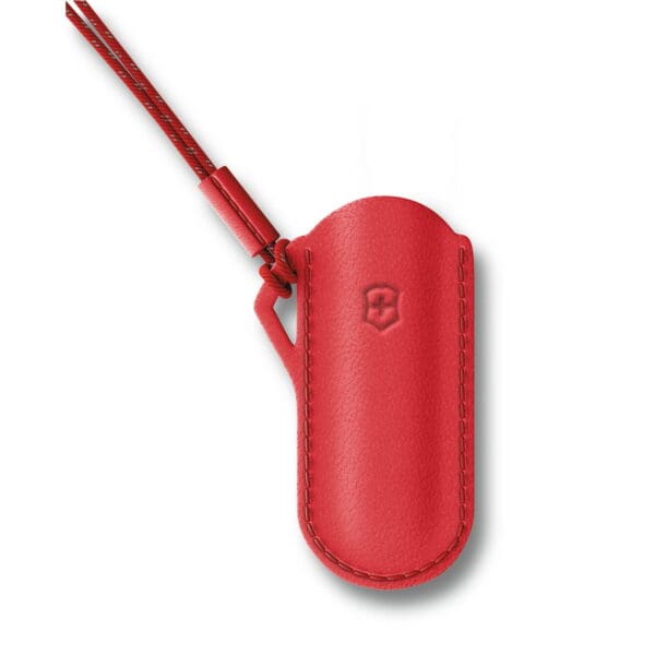 Victorinox Leather Pouch δερμάτινη θήκη με κορδόνι ανάρτησης για σουγιάδες Classic SD – Style Icon (Κόκκινο)