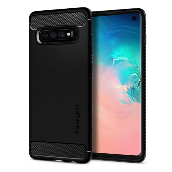 Spigen Rugged Armor Case Θήκη προστασίας για Samsung Galaxy S10 σε χρώμα Matte Black (605CS25800)
