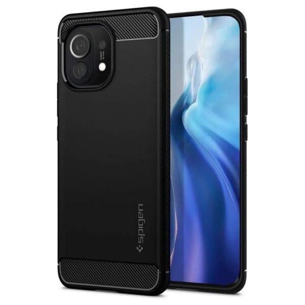 Spigen Rugged Armor Case Θήκη προστασίας για Xiaomi Mi 11 σε χρώμα Matte Black (ACS02738)