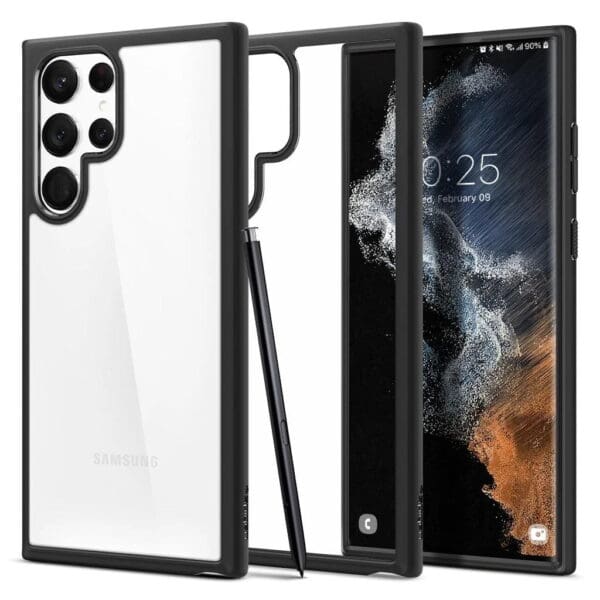 Spigen Ultra Hybrid Case Θήκη προστασίας για Samsung Galaxy S22 Ultra σε χρώμα Matte Black (ACS03919)