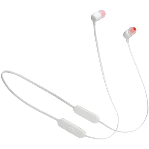 JBL Tune 125BT Wireless In-Ear Headphones Ασύρματα Ακουστικά Neckband τεχνολογίας Bluetooth σε λευκό χρώμα