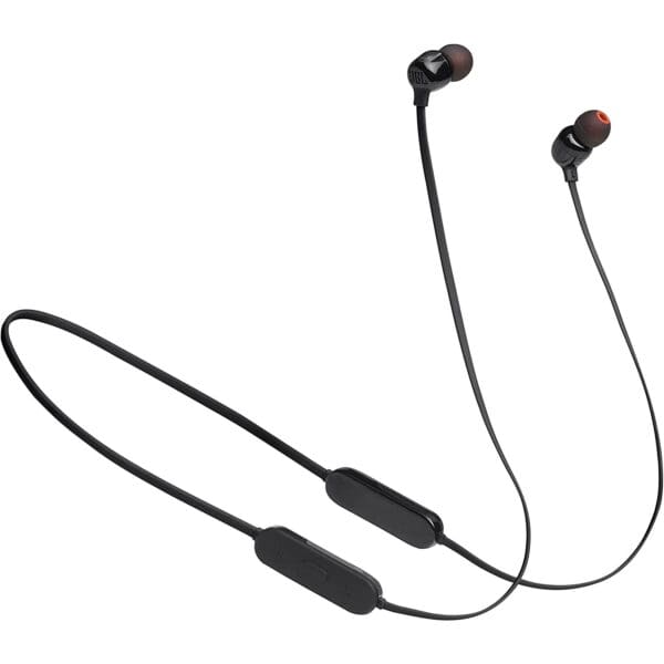 JBL Tune 125BT Wireless In-Ear Headphones Ασύρματα Ακουστικά Neckband τεχνολογίας Bluetooth σε μαύρο χρώμα