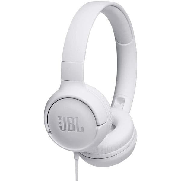 JBL Tune 500 On-Ear Headphones Αναδιπλούμενα Ενσύρματα Ακουστικά σε λευκό χρώμα