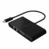 Belkin Αντάπτορας USB-C σε HDMI/VGA/Ethernet/USB-A 100W Pass Through (μαύρος) (AVC004btBLK)