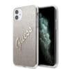 Guess Glitter Gradient Script Logo Σκληρή Θήκη προστασίας από σιλικόνη – Apple iPhone 11 (Gold/Glitter)