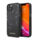 Guess "Marble Series Hard Case" Σκληρή Θήκη προστασίας από σιλικόνη με όψη μαρμάρου – iPhone 13 (Μαύρο)
