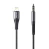 Awei Lightning male - 3.5mm male Καλώδιο 'Ηχου υψηλής αντοχής σε μαύρο/γκρι χρώμα (CL-116L)